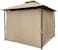 Yulan Outdoor Outdoor Gazebo Canopy Shelter with Netting, Metal Frame Patio Gazebo Tent with Double Roof for Garden, Lawn, Backyard, Party, Khaki 3x3 (410393)