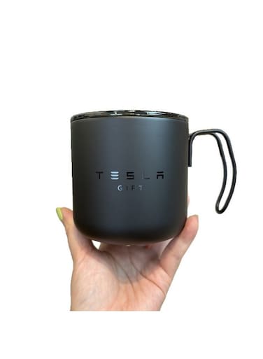 Official Matte Black Stainless Steel Thermos Mug   Business &amp; Travel Use   Slip-Resistant Handle   Compatible with Car Cup Holders