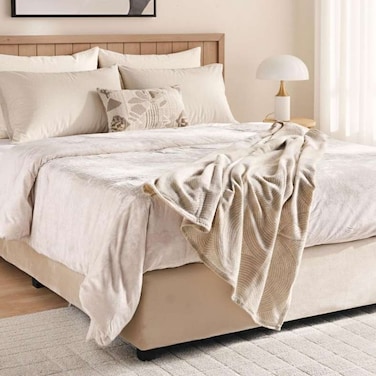 Home Toronto Woolen Blanket 120x150 cm - Beige