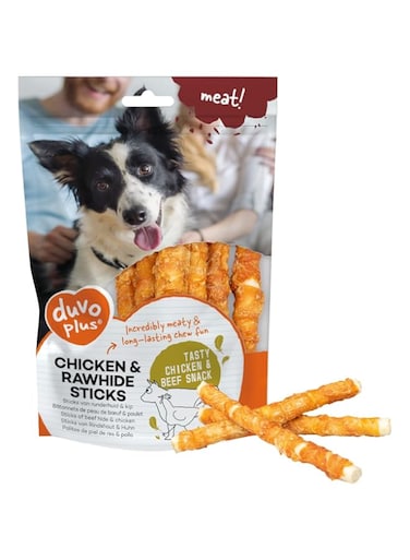 duvoplus Duvo+ Meat Chicken &amp; Rawhide Sticks Small 12,5cm -100g