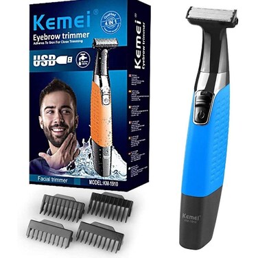 KEMEI KM-1910 USB Rechargeable Shaver Men's Body Wash Reciprocating Squeeze Knife