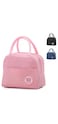 Tediline Lunch Bag Plain Pink Reusable Insulated, Waterproof Bag for Kids or Adults, Perfect for Lunch Boxes, Tiffin Boxes, Picnics, Work, or School