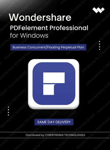 Wondershare PDFelement Professional for Windows Business Concurrent/Floating   Lifetime   Digital License   Same Day Delivery