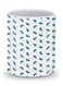 Premium Falling Umbrellas Designer Mug White/Blue