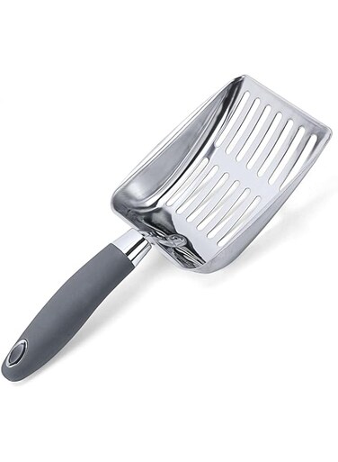 Oasisgalore Portable Cat Litter Sifting Scoop Striped Hollow Out Pets Scooper for Litter Sifting