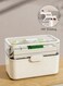 Box Plastic Medicine Storage Box Family Emergency Kit Medical Kit 3 Layers Home First Aid Box Child Proof Medicine Box Organizer Pill Case with Compartments and Handle