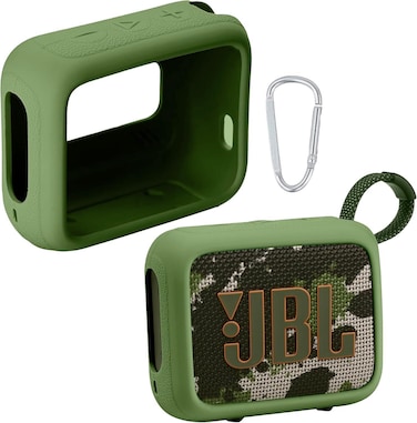 JBL GO4  squad  &ndash; Ultra-Portable Bluetooth Speaker with  Xtriz  green  silicon Case Bundle