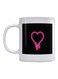Love Heart Printed Coffee And Tea Mug White/Black/Pink