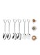 Pcs Stainless Steel Coffee Latte Spoon, Shovel Spoon and Fork Set Ice Cream Spoon Dessert Tea Sugar Fruit Fork for Party, Long Handle Coffee Creative Fruit Fork for Party and Kitchen 6 Inch