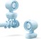 JISULIFE 2026 Stroller Fan &ndash; Small &amp; Stylish with 38H Cooling, Soft Night Light, One‑Click Detachable for Stroller or Desk, Safe Baby Fan for Crib Car Seat Nursery Travel, Gifts for Baby Mom (Blue)