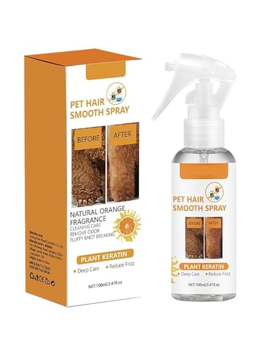 Pet Hair Softening Spray, Azonee Anti-Static Dog &amp; Cat Detangler for Grooming, Knot &amp; Matted Hair Relief, Softens &amp; Smoothens Coats, 100ml