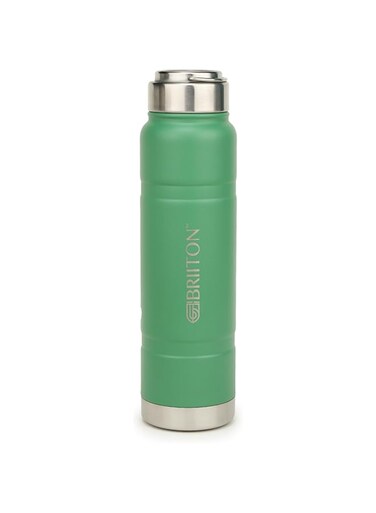 Briiton Captain750ml-25Oz Stainless steel Water Bottle Green 18/8 Food Grade Thermo Vacuum Insulated Flask 24hrs Hydro Hot and Cold SS304 Aqua Sports Bottle BPA-Free For Kids,School,office,Gym,Travel