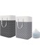 CLOUDFOUR Laundry Basket, Space Saving Large Laundry Bag &amp; Mesh Washbag, Foldable Clothes Hamper with Handles, Waterproof Clothes Storage Bin, Collapsible Easy Storage Bag for Clothes &amp; Toys Set of 2