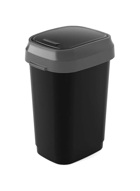 Kis dual swing bin, 10 litre capacity, black