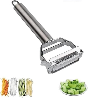 Multi-Functional 2-in-1 Vegetable Peeler &amp; Slicer &ndash; Stainless Steel Cutter for Fruits &amp; Vegetables
