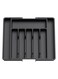 Silverware Drawer Organizer, Expandable Utensil Tray for Kitchen, BPA Free Flatware and Cutlery Holder, Adjustable Plastic Storage for Spoons Forks Knives, Large, Black