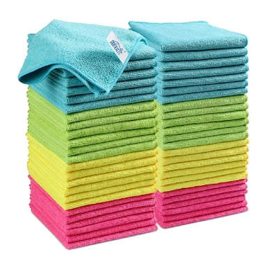 Microfiber Cleaning Cloths For kitchen (40 Pack), Multi-Purpose, Household or Industrial