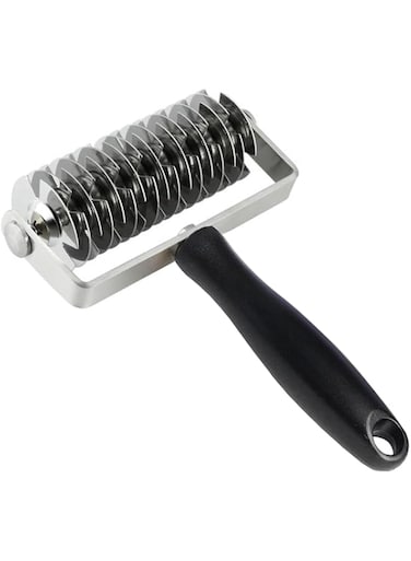 EVEDMOT Lattice Cutter Dough Lattice Roller, Stainless Steel Roller Cutter for Dough Pie Crust Pizza Bread Pastry with Plastic Handle, Time-Saver Pastry Tool