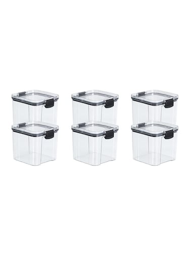 Set of 6 pieces 700ML Airtight Food Storage with Lid, Double Sealed Thick storage Jar, Leak Proof, Easy to Clean, BPA Free, Kitchen and Other Storage