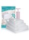 Vacuum Storage Bags 8 Pieces (3 x Jumbo, 2 x Large, 3 x Medium) for Comforters Blankets Clothes Pillows Travel Space Saver Seal Bag Hand Pump Included