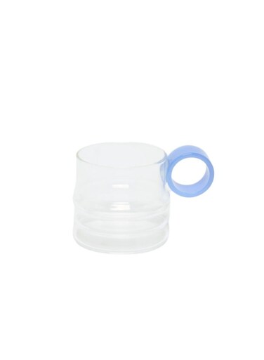 Pear Blue Circle Handle Glass - Unique and Stylish Drinkware
