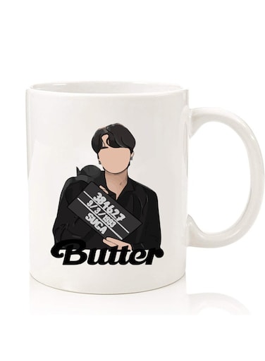 Premium Quality Two Sided Printed Coffee Mug Tea Cup For Home Office, Kids Men Women Butter Black