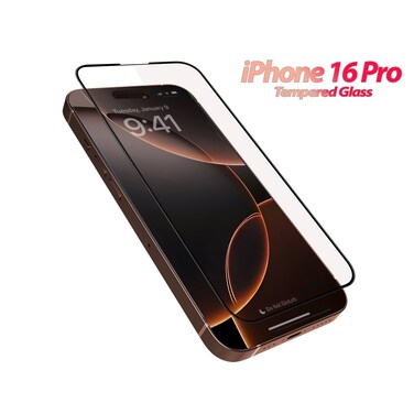 iPhone 16 Pro 6.3" Screen Protector &ndash; HD Tempered Glass, Military-Grade, Shockproof, Scratch-Resistant, Anti-Fingerprint, Bubble-Free, Easy Install, Clear