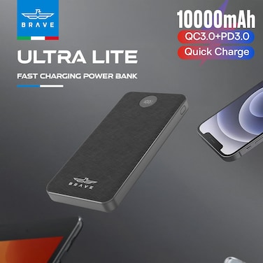 10,000mAh Slim USB C Power Bank, 22.5W Portable Charger with Fast Charging PD3.0 &amp; QC3.0 Support, LED Display Battery Pack for iPhone 16/15/14/13/12/11 Pro, Samsung S24/S23/S22 - BP-21