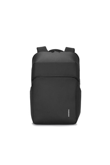Lifestyle Water-Resistant PU Backpack with Compression, Dual Laptop Slots &amp; Type-C PD