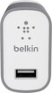 Belkin Premium Mixit Fast 2.4 A Wall USB Mains Charger For Apple iPhone XS Max/XS/XR/X/8 Plus/8/7 Plus/7 And Apple iPad Air, iPad 2, iPad Mini (UK Plug), Grey