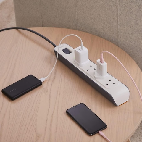 Belkin 4 Way/4 Plug Surge Protection Strip With 2 Meters Cord Length, Heavy Duty Electrical Extension Socket