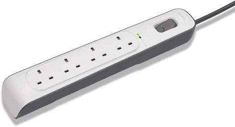 Belkin 4 Way/4 Plug Surge Protection Strip With 2 Meters Cord Length, Heavy Duty Electrical Extension Socket