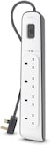 Belkin 4 Way/4 Plug Surge Protection Strip With 2 Meters Cord Length, Heavy Duty Electrical Extension Socket