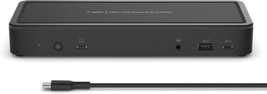 Belkin 14-Port USB-C Docking Station, 65W Power Delivery, 4K Display, 2 HDMI Ports, 2 Displayport, 3 USB-C, 5 USB-A Ports, And 1 Gigabit Ethernet, USB-C Dock For Chromebook, Windows PCs,XPS And Other