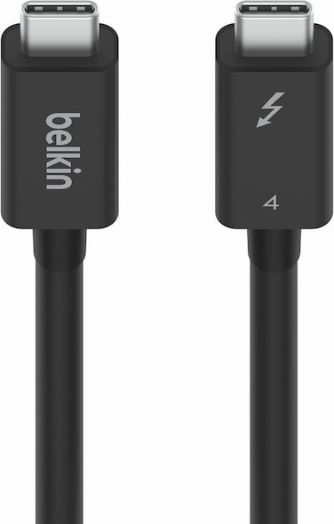 Belkin Thunderbolt 4 Cable (1M, 3.3Ft Power Cable), USB-C To USB-C Cable With 100W Power Delivery, USB 4 Compliant, Compatible With Thunderbolt 3, Macbook Pro, Ecpu &amp; More, Intel Thunderbolt Certified
