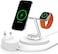 Belkin MagSafe 3 In 1 Wireless Charging Station, 15W iPhone And Apple Watch Fast Wireless Charger, Airpods Charging Station For iPhone 16, 15, 14, 13, 12 Series, Apple Watch 10/9/8, SE, Ultra, White