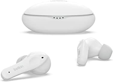Belkin Pac003 Small Soundform Nano, True Wireless Earbuds For Kids, 85dB Limit Ear Protection, Online Learning, School, IPX5 Certified, 24 H Play Time iPhone, Galaxy, Pixel And More, White