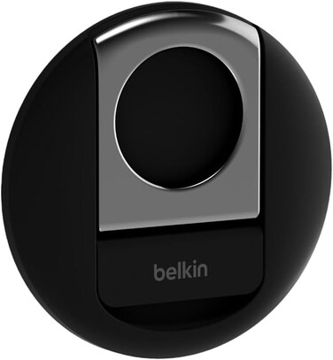 Belkin iPhone MagSafe Camera Mount For Macbook, Magnetic iPhone Continuity Camera Mount, Turn iPhone To Webcam, Compatible With Macbook Pro, Air, iPhone 16, 15, 14, 13 Series With Ring Grip, Black