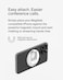 Belkin iPhone Magsafe Camera Mount For Macbook, Magnetic iPhone Continuity Camera Mount, Turn iPhone To Webcam, Compatible With Macbook Pro, Air, iPhone 16, 15, 14, 13 Series With Ring Grip - White