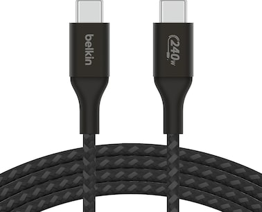 Belkin Boostcharge USB-C To USB-C Power Charger Cable, USB-IF Certified Fast Charging Cable With 240W Power Delivery For iPhone 16, 15, Macbook, Chromebook, Galaxy, iPad, Pixel &amp; More, 1M, Black