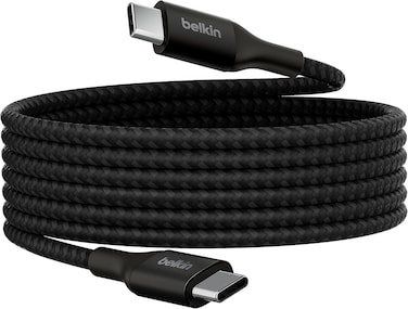 Belkin Boostcharge USB-C To USB-C Power Charger Cable, USB-IF Certified Fast Charging Cable With 240W Power Delivery For iPhone 16, 15, Macbook, Chromebook, Galaxy, iPad, Pixel &amp; More, 2M, Black