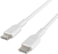 Belkin Boostcharge Braided USB C To Fast Charger Cable, USB Type C Charger Cable Fast Charging For iPhone 16, 15, Samsung Galaxy S24, S23, Pixel, iPad, Macbook, Nintendo And More, 2M, 2Pack, White