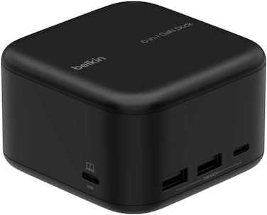 Belkin Connect USB-C Dock 6-In-1 Core Gan, 130W, Multiport Docking Station With 96W PD To Peripherals, USB-C, USB-A, Gigabit Ethernet, &amp; HDMI 4K Ports For Gaming, Macbook Pro, PC Laptops, &amp; Chromebook