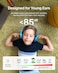 Belkin Soundform Mini Kids Wireless Headphones With Built-In Microphone, 30H Of Playback Time, &amp; Fun Stickers - Over-Ear Headsets For Online Learning, School, Travel, iPhone, iPad, Galaxy - Blue