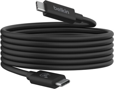Belkin Connect USB4 Cable (2M Power Cable), USB-C To USB-C Cable With 240W Power Delivery + 20Gbps - USB4 Compliant Power Cable, Compatible With Macbook, Windows, Chromebook, &amp; More