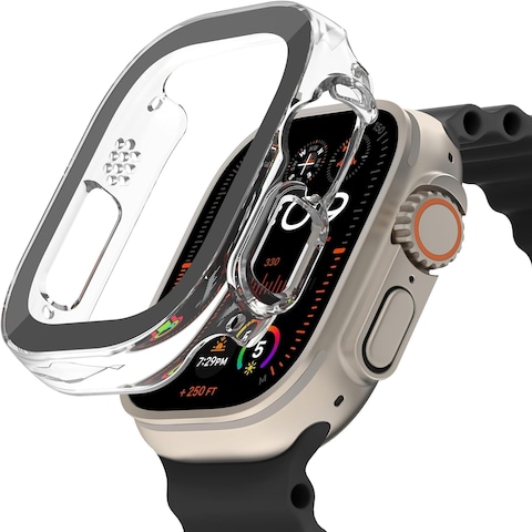 Belkin Screenforce Temperedcurve 2-In-1 Screen Protector For Apple Watch Ultra, Ultra 2 With Protective Bumper, Tempered Glass Screen Protector, Apple Watch Accessories, Clear