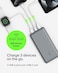 Belkin USB C Portable Charger 20000mAh, 20K Power Bank With USB Type C Input Output Port And 2 USB A Ports With Included USB C To A Cable For iPhone, Galaxy, Pixel, iPad, Airpods And More -Space Gray