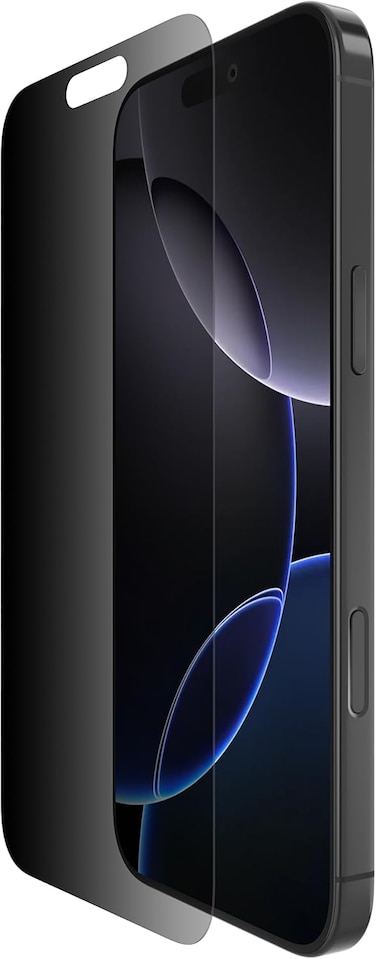 Belkin Screenforce Invisiglass iPhone 16 Pro Max Privacy Screen Protector, Scratch-Resistant Impact Protection, Easy Align Tray For Bubble Free Application, Recycled Glass For iPhone 16 Pro Max