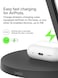 Belkin Boostcharge 3-In-1 Qi2 Charger, Magsafe Compatible Wireless Charging Station, Qi2 Wireless Charger For Apple iPhone 16 Series, Apple Watch, Airpods With Non-Slip Base, PSU Included - Black