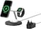 Belkin Boostcharge 3-In-1 Qi2 Charger, Magsafe Compatible Wireless Charging Station, Qi2 Wireless Charger For Apple iPhone 16 Series, Apple Watch, Airpods With Non-Slip Base, PSU Included - Black